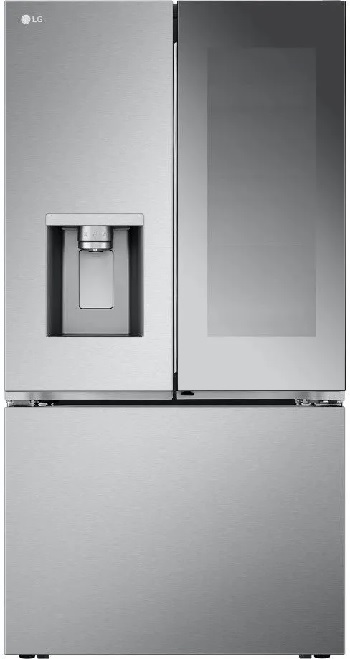 Front view of the LG LRYKS3106S French door refrigerator 