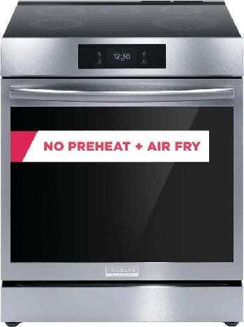  Front view of the Frigidaire Gallery GCFI3060BF 30” induction range 