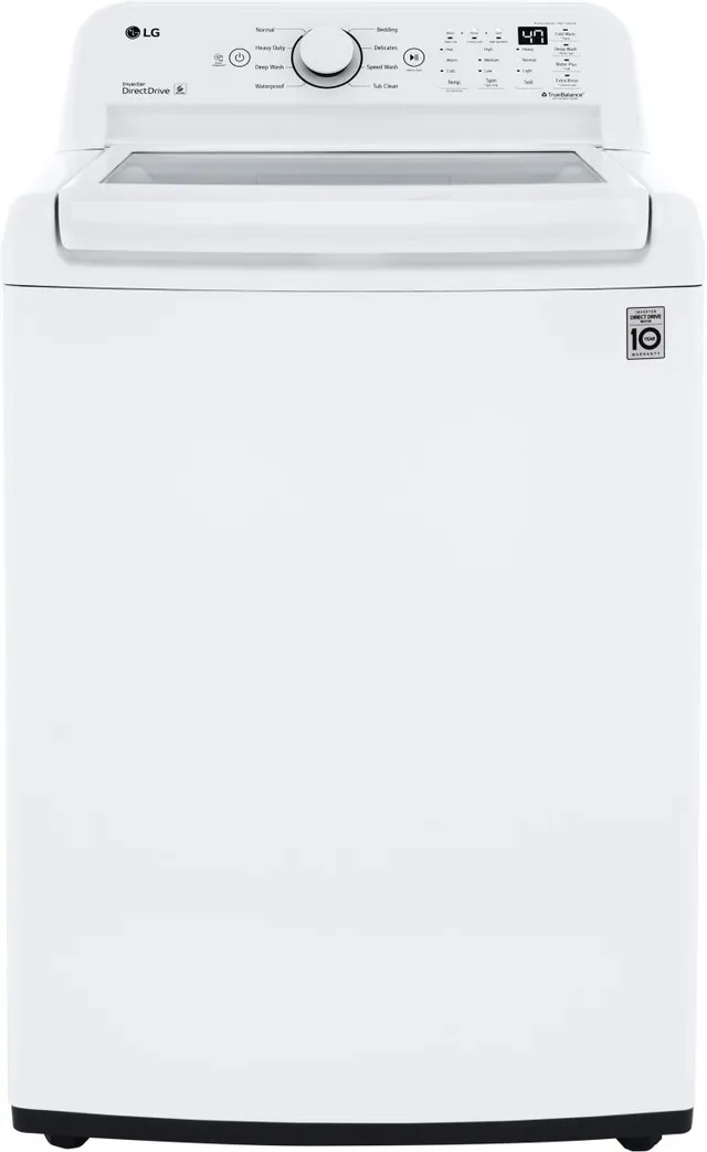 Front view of the LG WT7000CW top load washer 