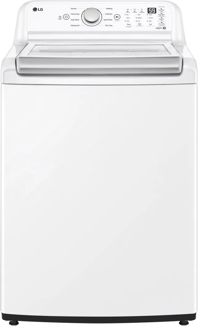 Front view of the LG WT7155CW top load washer 
