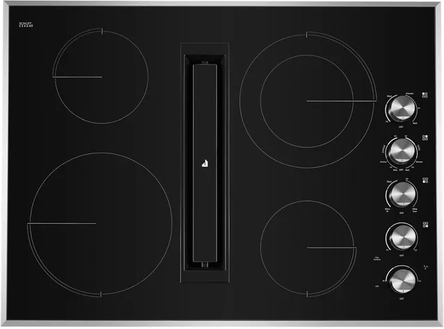 Overhead view of the Jenn Air JED3430GS downdraft cooktop 