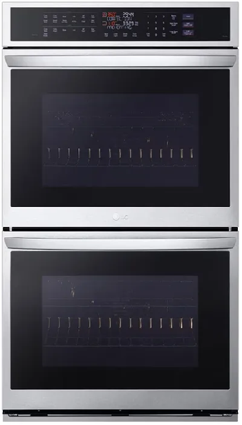 Front view of the LG WDEP9427F double oven 