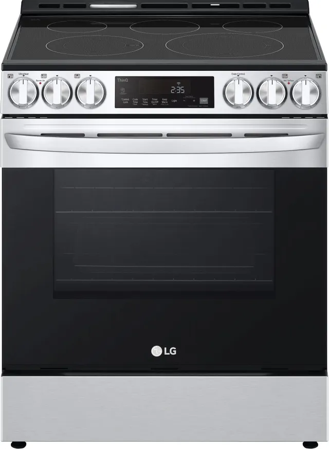 Front view of the LG LSEL6333F range 