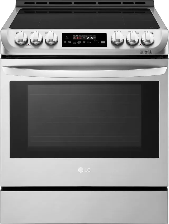 Front view of the LG LSE4616ST induction range 