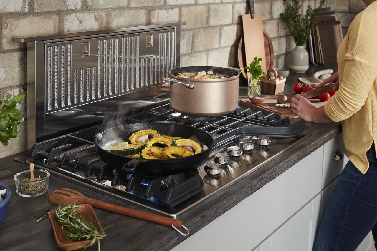 Cooking on gas cooktop