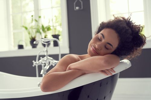 Woman Enjoying a Bath