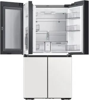 Samsung Bespoke White Glass Refrigerator