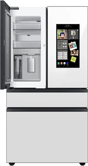 Samsung Bespoke White Glass French Door Refrigerator