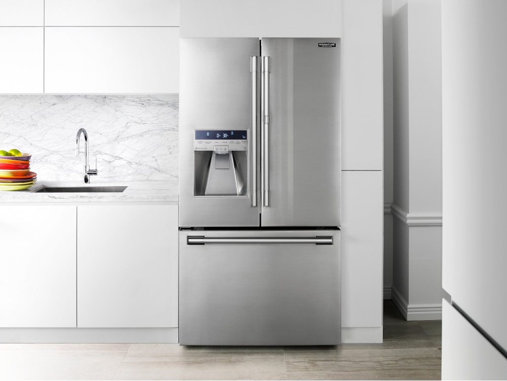 signature kitchen suite product image of SKSFD3613S stainless steel french door refrigerator 