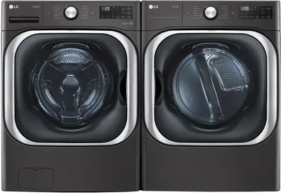 A washer and dryer pair featuring the LG WM8900HBA washer and LG DLEX8900B dryer 