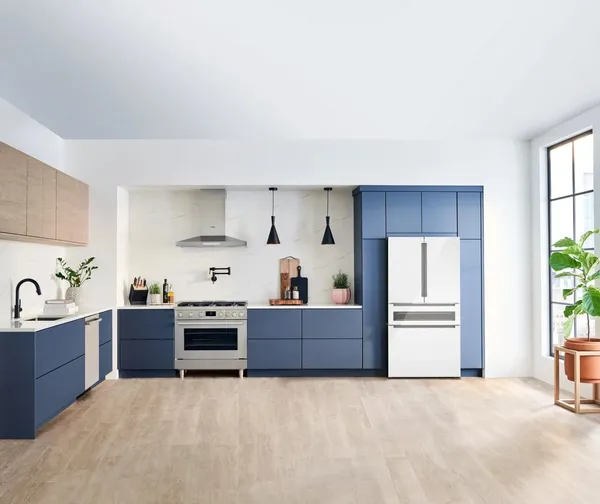 The Bosch B36CL81ENW refrigerator featured in a kitchen 