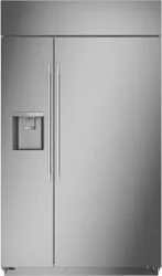 Front view of the Monogram ZISS480DNSS refrigerator 