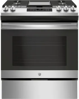 Front view of the GE JGSS66SELSS range 