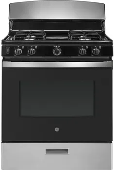 Front view of the GE JGBS30RETSS range 