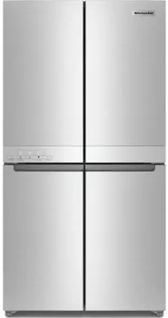 Front view of the KitchenAid KRQC506MPS refrigerator 