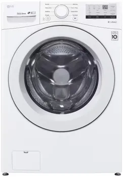 Front view of the LG WM3400CW washer 
