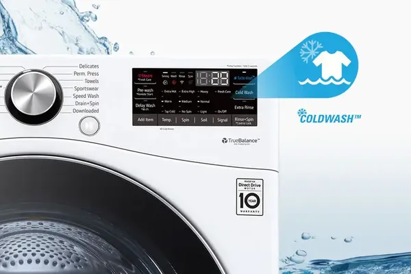 A graphic depicting the LG ColdWash technology 
