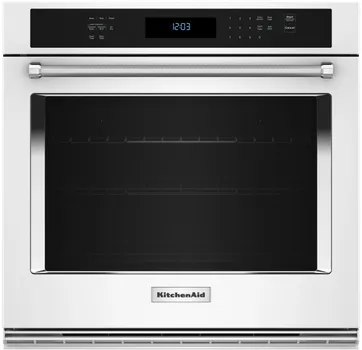 Front view of the KitchenAid KOES530PWH oven 