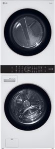 Front view of the LG WKE100HWA washer and dryer 
