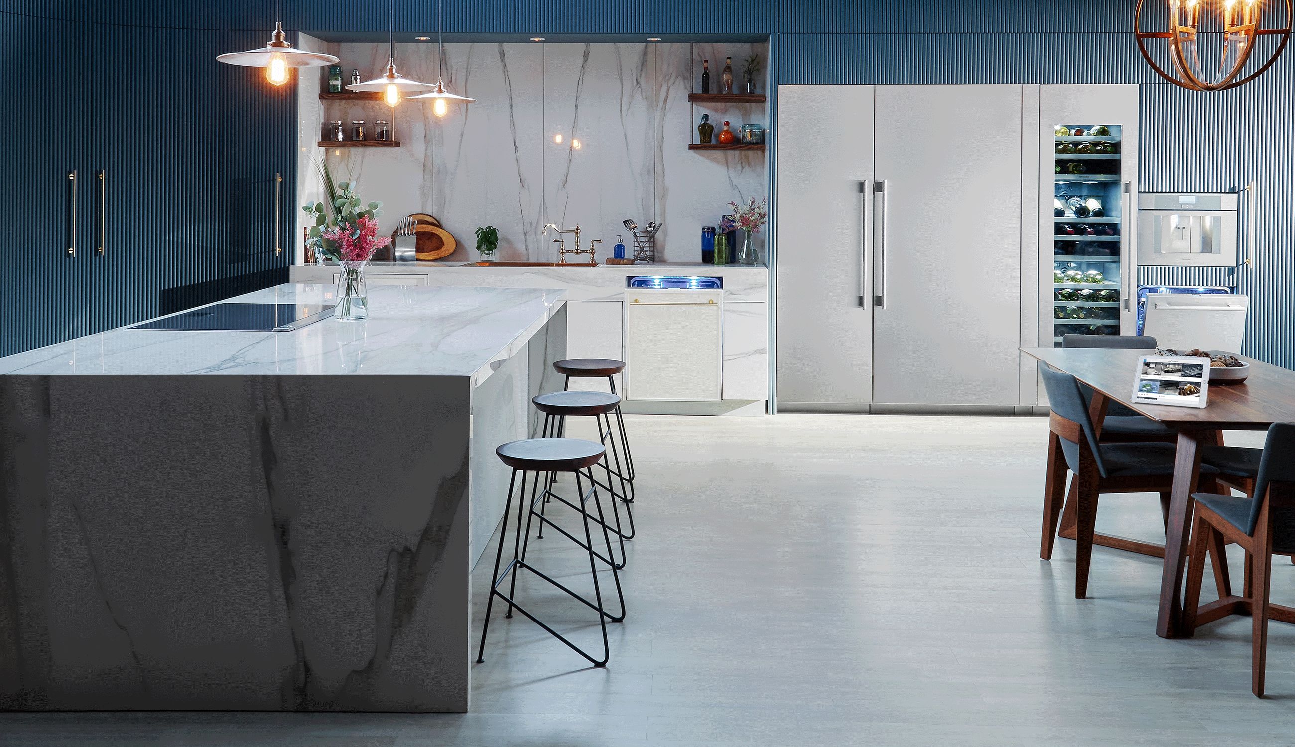 A kitchen featuring Thermador Masterpiece Collection appliances 