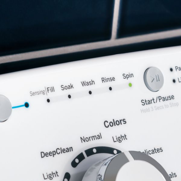 GE washer controls and settings buttons 