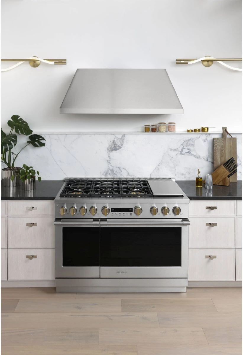 The Monogram ZDP486NDTSS Statement Collection 48” dual fuel range 