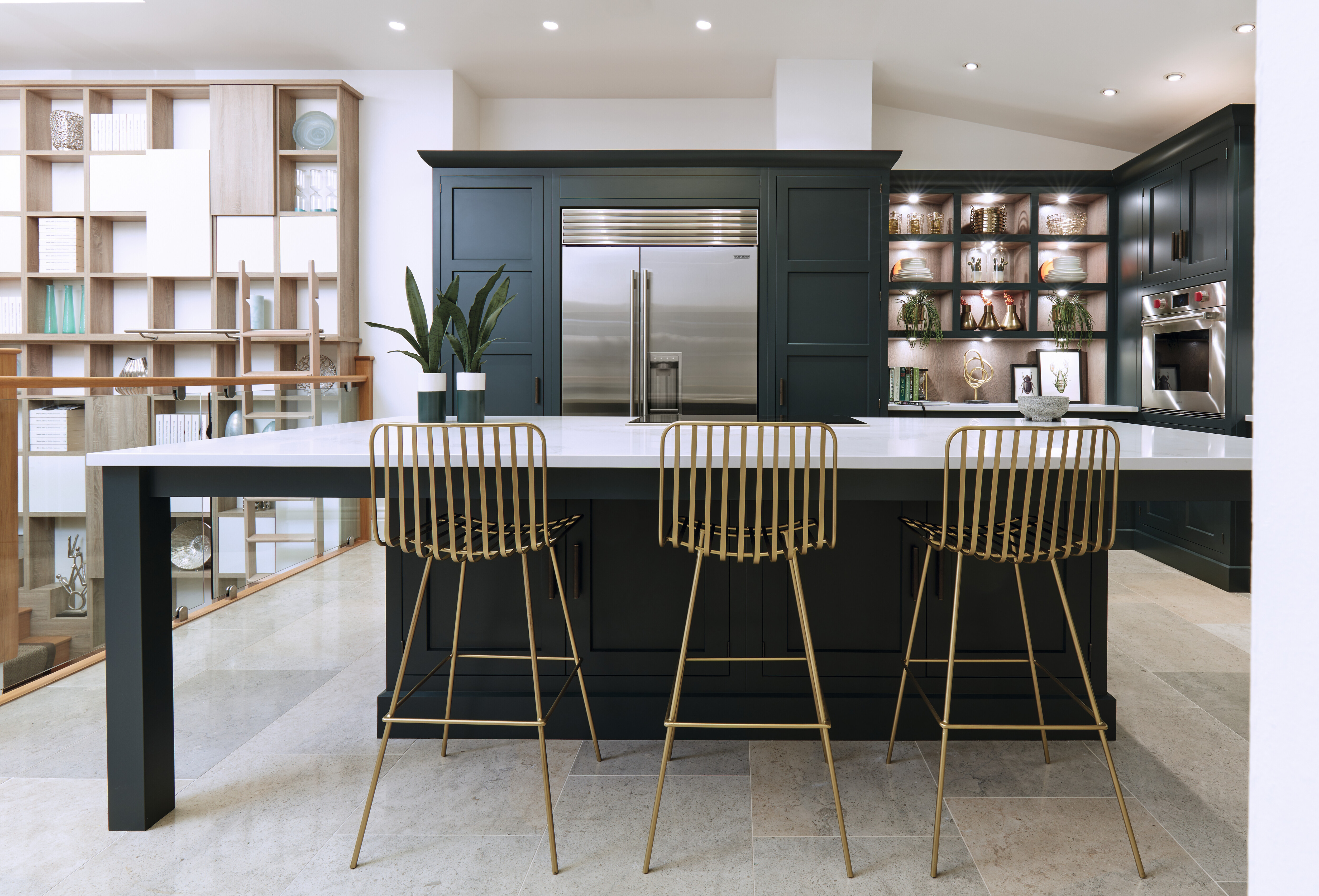 A luxury kitchen featuring Sub-Zero and Wolf appliances 