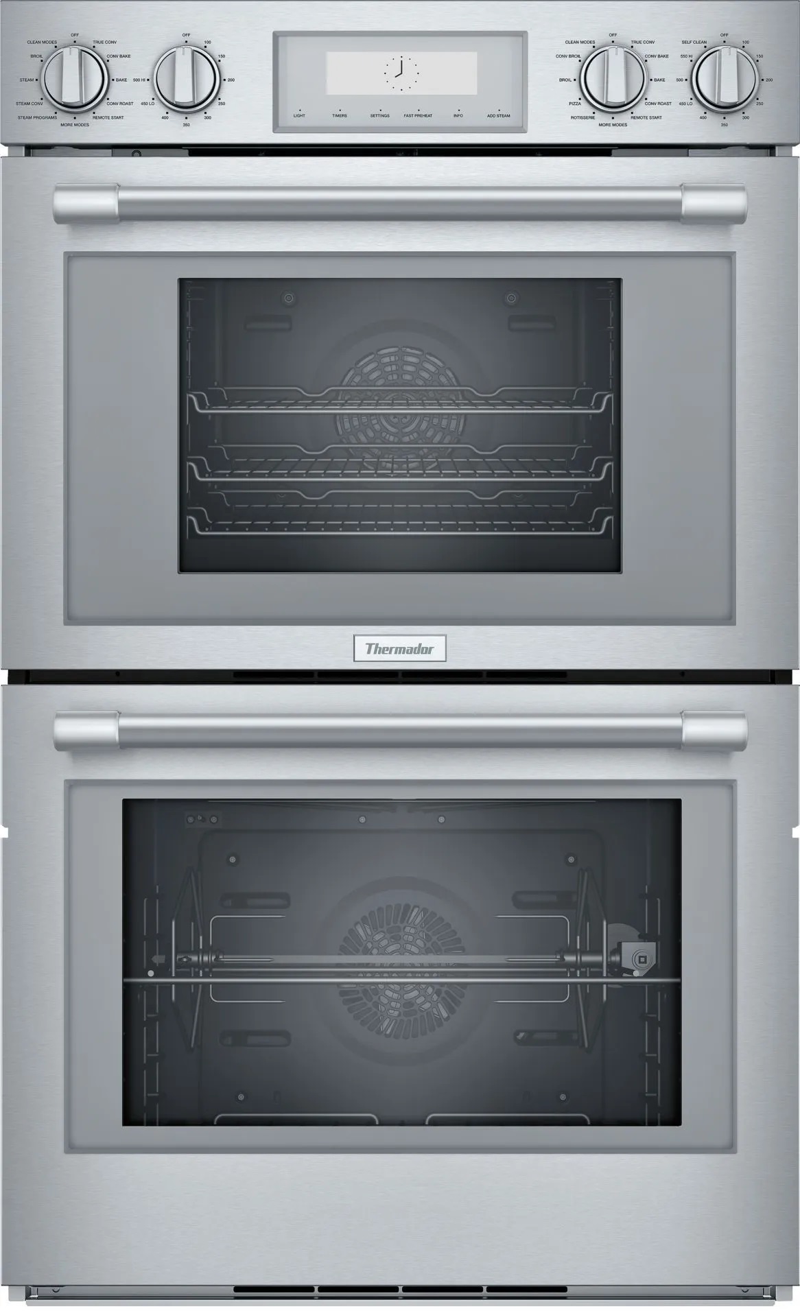 Front view of Thermador PODS302W 30-inch double wall oven 