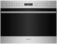 front view of Wolf SPO24TE/S/TH 24-inch speed oven 