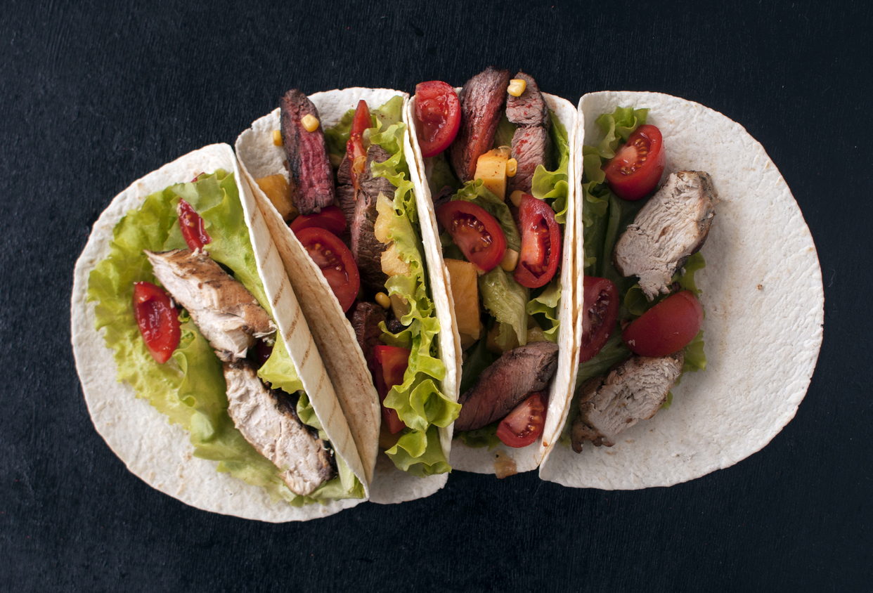 a plate of tacos made with leftovers 