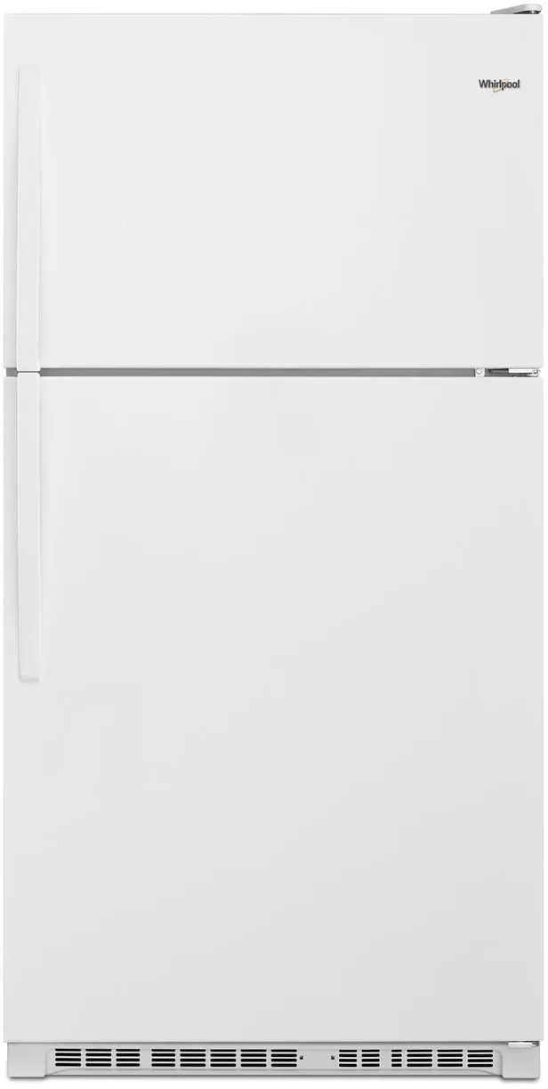 Front view of the Whirlpool WRT311FZDW top freezer refrigerator 