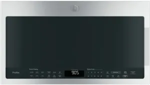 Front view of the GE Profile PVM9005SJSS microwave 