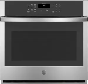 Front view of the GE JTS3000SNSS 30” wall oven