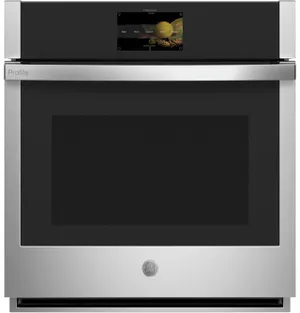 Front view of the GE Profile PKS7000SNSS 30” wall oven 