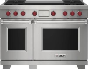 Wolf 48” Stainless Steel Freestanding Dual Fuel Range 