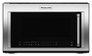 Front view of the KitchenAid kmhc319e over-the-range- microwave  