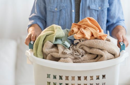 Holding Laundry Basket