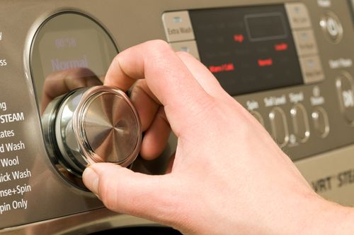 Turning Dial on Washer