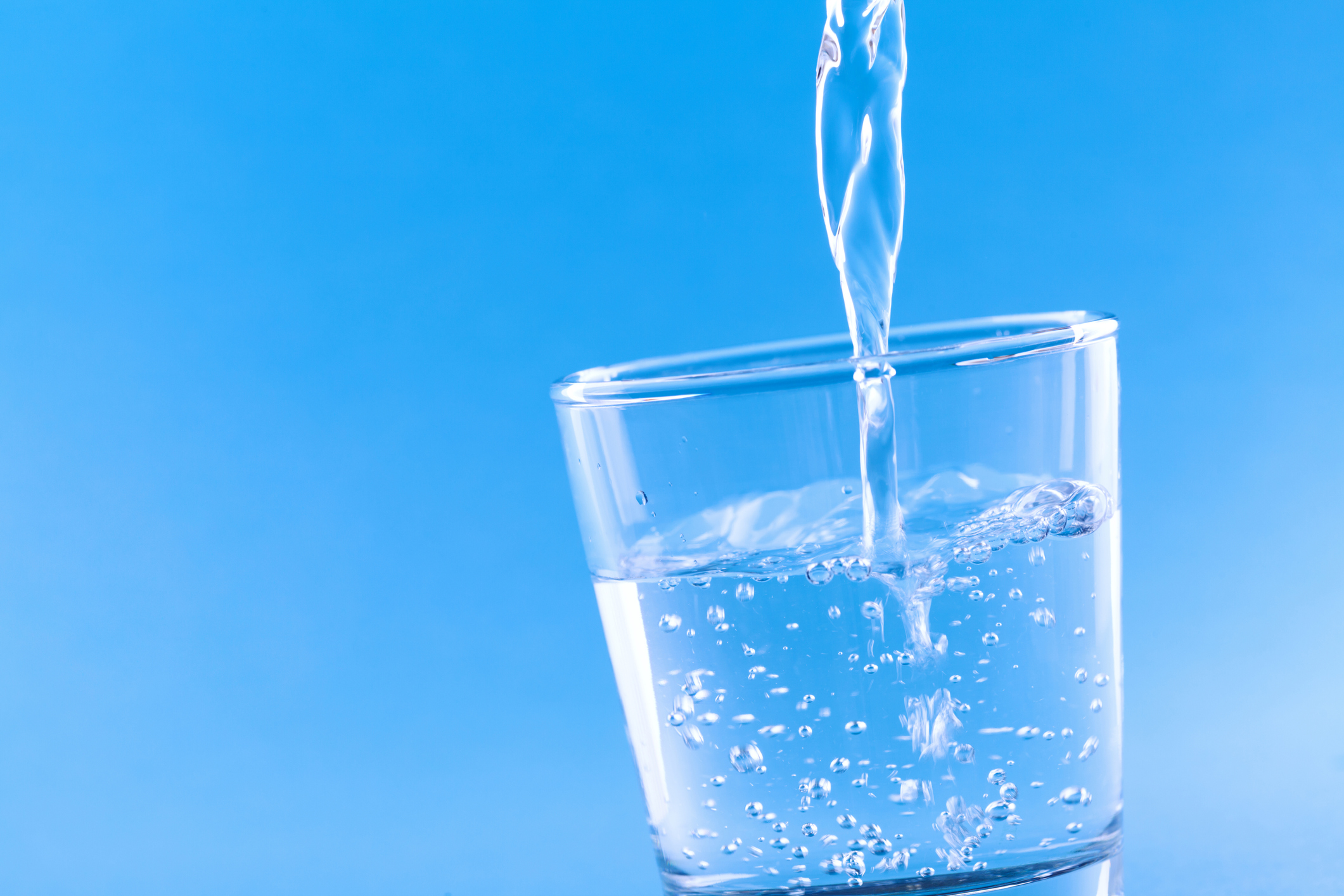 pouring a glass of water