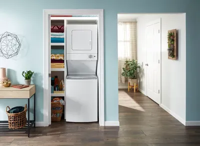 Whirlpool White Stacked Washer and Dryer
