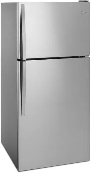Whirlpool Monochromatic Stainless Steel Top Freezer Refrigerator
