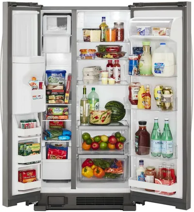 Whirlpool 36in Monochromatic Side by Side Refrigerator