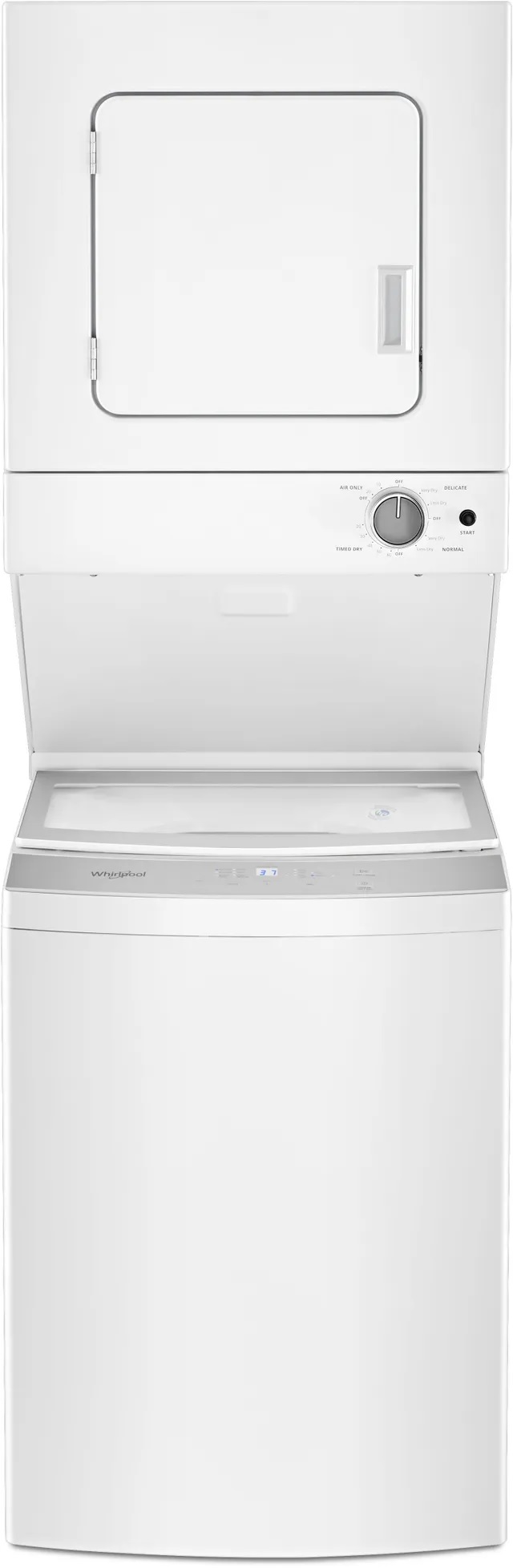 Whirlpool White Electric Stacked Laundry