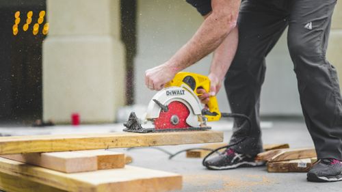 Cutting Wood for Home Renovation