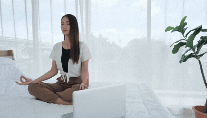 Yoga, along with other meditation and relaxation techniques can help you achieve a more peaceful state of mind.