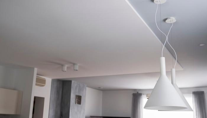 Metal lighting accentuates the look.