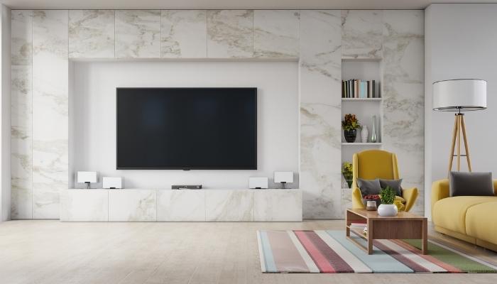 TV setup with no visible wires
