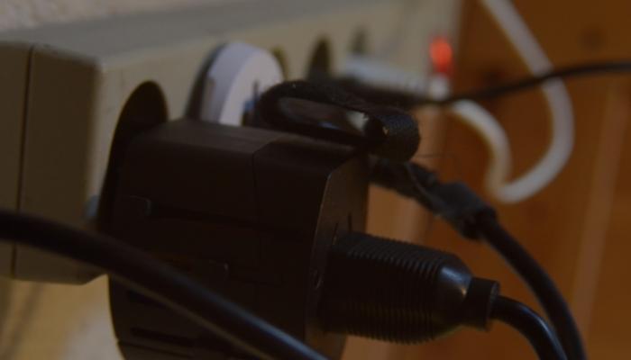 Plugs on a surge protector