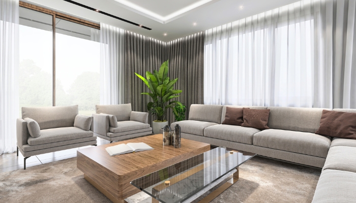 Motorized drapes with the motor part hidden in a recessed/false ceiling type thing