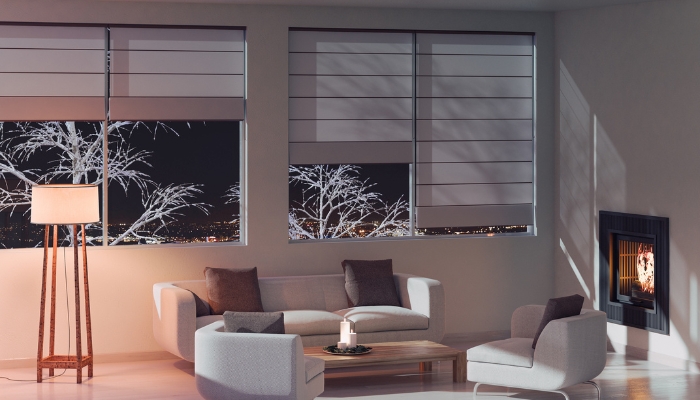 Smart shades that are down at the same time